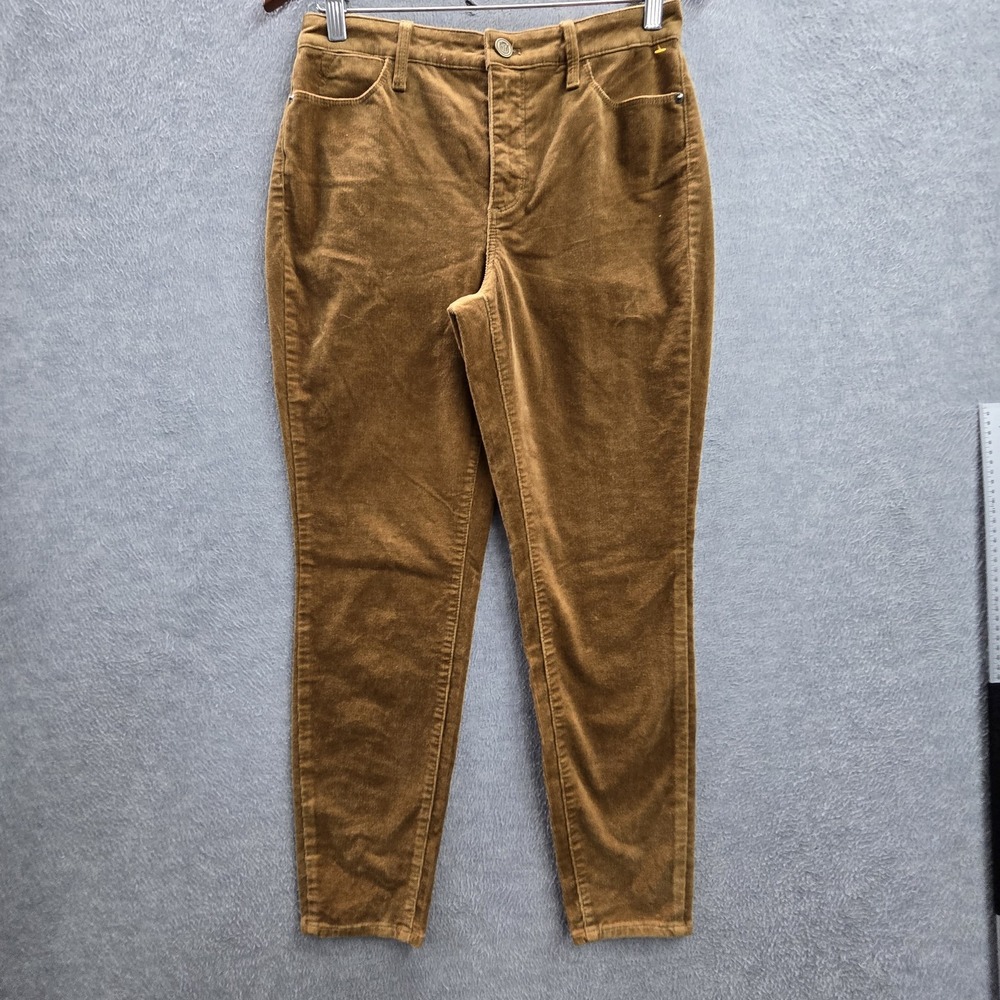 Talbots Women Pants 4P Brown Corduroy Jegging Curvy Skinny Ankle Length NWT